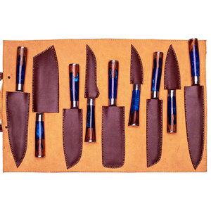 Ensemble de couteaux de cuisine en acier Damas de luxe, couteaux de chef professionnels, qualité supérieure, construction durable, idéal pour la cuisine - Product Image 3