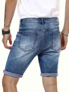 Nouveaux shorts classiques pour hommes, mode streetwear, jeans respirants, coupe ample, 100% coton, shorts en denim décontractés - Product Image 3