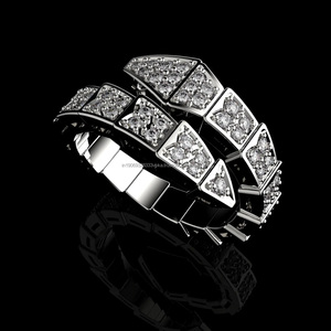 Bague de mariage pour homme en argent sterling 925 plaqué rhodium avec moissanite ronde et diamant, sertie en grappe, pour le petit doigt - Product Image 2