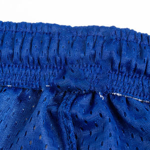 Custom Logo Front Men's High Quality Double <b>Layer</b> 120g Polyester Gym Mesh Shorts <b>Mid</b> Waist Elastic Waist Breathable - Product Image 5