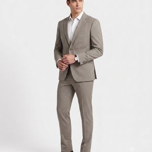 Tissu léger en polyviscose tissée, extensible, uni, teint, mélange de rayonne, pour vêtements homme femme, costumes, blazers, pantalons, 217 GSM - Product Image 1
