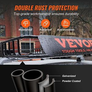 Portapacchi da Tetto Universale 46'' X 36'' con Capacità di 200 LBS, Cestello Portabagagli Resistente per Tetto Auto - Product Image 3