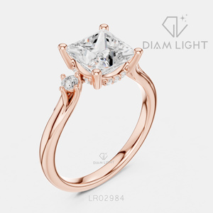 Anillo de Diamante Cultivado en Laboratorio con Corte Princesa de 2.15CT, Certificado IGI, Oro Blanco de 14K, Color F+, Claridad VS+, Anillo de Compromiso o Aniversario, Ideal para Regalo - Product Image 4