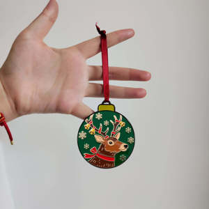<b>Tree</b> decor decorative ornament festive hanging decor Christmas keepsake Christmas collectable Christmas gift ornament round - Product Image 3