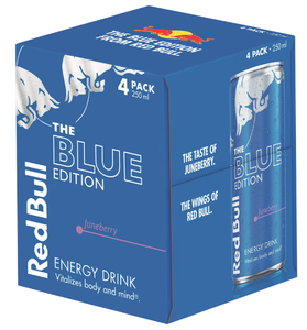 Bulk Red Bull <b>Blue</b> Edition 24x250ml Cans 32mg Caffeine Per 100ml For Mental Alertness During <b>Sports</b> Work And Study Sessions - Product Image 4