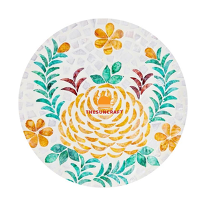 Radiant Mother of Pearl Charger Plate Shell <b>Placemat</b> for Boho Beach Wedding & Luxury Banquets - Product Image 2