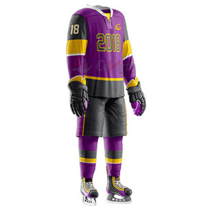 Uniforme de hockey sur glace au design haut de gamme, durable et confortable, parfait pour l'entraînement et la pratique. - Product Image 4