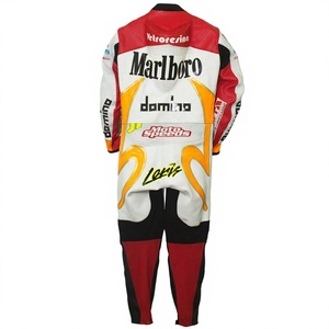 Traje de Carreras Loris Capirossi MotoCP Zonda 1 Pieza de Cuero Vacuno/Canguro para Moto/Traje de Pista/Conducción con Armadura Nivel 2 para Motociclistas - Product Image 2