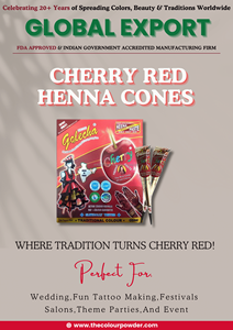 Cherry Colour <b>Henna</b> Cones Instant Colour | Natural <b>Henna</b> Based Biodegradable Formula | Eco-Friendly Green Certified | - Product Image 5