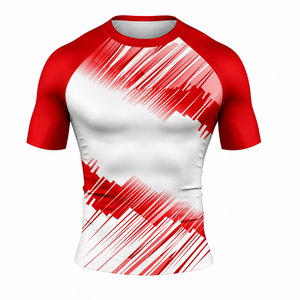 Ensemble Rashguard MMA Homme Personnalisé à Manches Courtes avec Short de Combat Léger Extensible BJJ Grappling No-Gi Séchage Rapide Entraînement - Product Image 5
