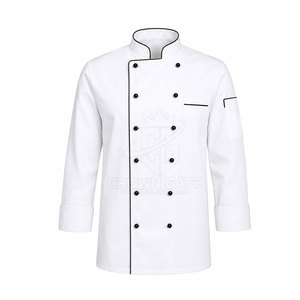 Veste de chef pour homme fabriquée au Pakistan, tissu léger et respirant, haute qualité, sur mesure. - Product Image 2