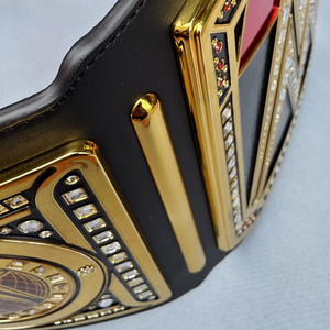 Gold Undisputed Title Championship Belt 1:1 Wrestling Collectibles Black World Heavyweight Leather Waterproof Breathable Unisex - Product Image 3