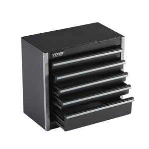 Cassetta portautensili in metallo portatile da 8.6 pollici con 5 cassetti portaattrezzi neri per una conservazione efficiente degli utensili - Product Image 1