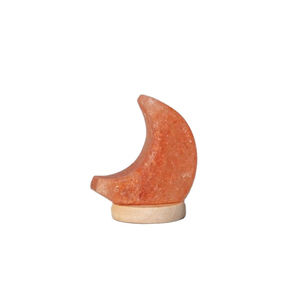 Lampe de sel de l'Himalaya fabriquée à partir de cristaux de sel naturel avec une forme unique inspirée de la lune pour la décoration de la chambre et du bureau - Product Image 3
