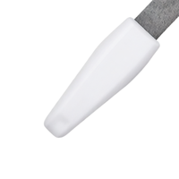 Lime à ongles de luxe en acier inoxydable double face de 5 pouces, outil professionnel de manucure 3-en-1 pour le façonnage des ongles