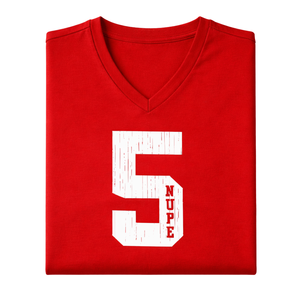 T-shirt col en V Kappa Alpha Psi Numéro 5 Rouge – Vêtement de Fraternité Grecque avec Motif Audacieux, Confort Premium et Coupe Élégante - Product Image 6