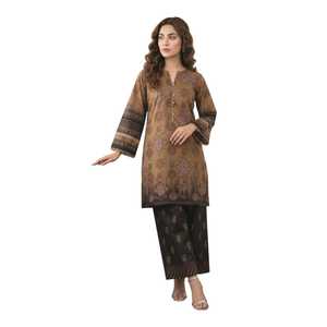 Tenue de Jardin Imprimée Tendance pour Femme – Ensemble 2 Pièces Quotidien – Vêtements Indiens et Pakistanais – Couleurs et Tailles Personnalisables - Product Image 1