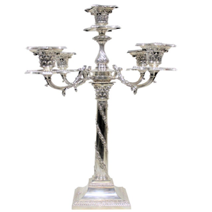 Enchanting dual gold taper <b>holder</b> showcasing a sleek, romantic crescent moon accent available at wholesale price. - Product Image 5