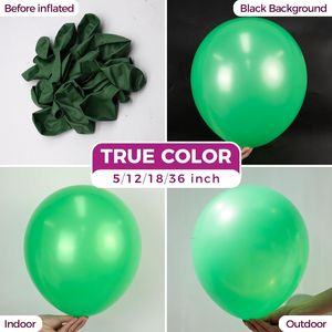 Confezione da 100 Palloncini in Lattice Verde da 12 Pollici per Feste a Tema Giungla, Compleanno, Matrimonio - Product Image 2