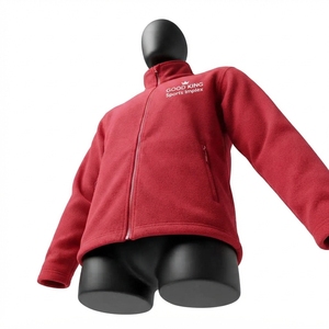 Custom Polar Fleece Jacket Men Stand Collar Full Zip Up Outdoor Warm <b>Coat</b> Casual Wear Fleece Jacket - Product Image 4