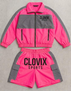 Men Nylon Windbreaker Tracksuit Set Custom Sports <b>Jacket</b> And Shorts <b>Lightweight</b> Waterproof <b>Running</b> Suit - Product Image 4