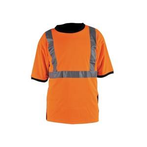 Top Polyester/Cotton Breathable Unisex Safety <b>Orange</b> Shirt Construction Safety Workwear Reflective High Vis Safety <b>Polo</b> Shirt - Product Image 2