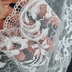 Cinta Elástica de Encaje Floral Vintage de 24 cm, Encaje Elástico de Nailon y Spandex para Lencería, Vestidos y Prendas de Vestir - Product Image 5