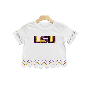 Camiseta de Manga Corta para Niñas/Bebés con Lentejuelas Bordadas a Mano, Transpirable, 100% Algodón, Lavable, para el Día del Partido, en Oferta - Product Image 3