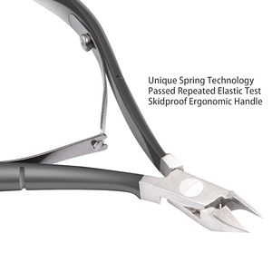 Grey Trimmer with Cuticle Pusher Cuticle Nipper Stainless Steel Cuticle Remover Cutter Clipper Durable Pedicure Manicure Tools - Product Image 6