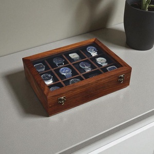 AHTE MANUEXPO UR-065 Wooden Watch Box for Men & Women 12-Slot Timepiece Storage & Jewelry <b>Display</b> <b>Case</b> - Product Image 3