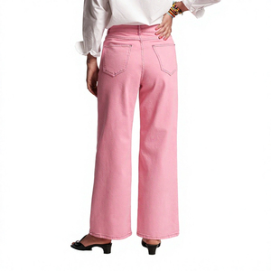 Jean évasé taille haute pour femme en denim extensible, coupe bootcut, coupe ajustée, style streetwear décontracté, bas de tenue confortable pour le quotidien - Product Image 2
