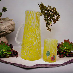 Ensemble de carafes bleues artisanales de luxe en verre pour l'eau et les boissons, vaisselle de cuisine personnalisée de haute qualité, nouveaux cadeaux indiens pour mariage et Noël - Product Image 6