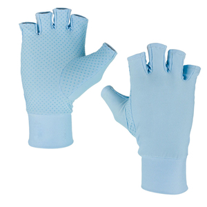 Gants de pêche d'été à demi-doigts personnalisés, protection UV 50+, légers, respirants, en tissu polyester, imperméables, compatibles écran tactile - Product Image 1