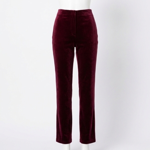 <b>Women's</b> <b>Velvet</b> <b>Trousers</b> Wide Leg Pants Solid Color Formal Dress Pants for Party Wedding - Product Image 3