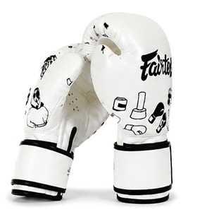 Guantes de Boxeo Profesionales Fairtex Blancos con Estampado, Guantes de Entrenamiento de Kickboxing, Muay Thai, Sanda, Guantes de Boxeo Personalizados, Guantes de MMA - Product Image 2