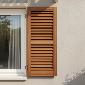 Elegant Hardwood Louver Doors Premium Wooden Shutter Door <b>Panels</b> for Bedroom and Living Room Interiors - Product Image 1