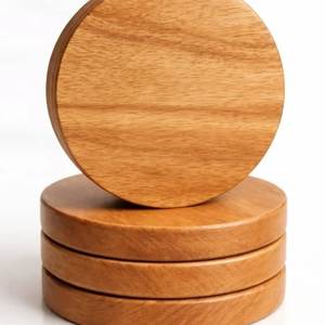 Modern Rustic Farmhouse Live Edge Reclaimed <b>Wood</b> <b>Slice</b> Coasters Durable Protect Table Business Gift from india - Product Image 3