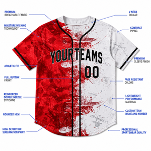 เสื้อเบสบอลแบบกำหนดเองได้สำหรับทุกเพศ พิมพ์ลายทีมของคุณด้วยเทคนิค Sublimation แห้งเร็ว ผลิตจากโพลีเอสเตอร์ แขนสั้น ทรงปกติ คอวี มีไซส์พลัสทุกขนาด - Product Image 5
