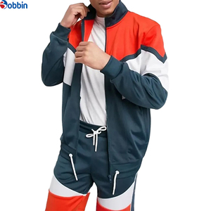 Conjunto Deportivo Personalizado con Chaqueta Cortavientos para Hombre, Conjunto Corto con Bloques de Color, Tejido Informal de Poliéster y Algodón Transpirable para Verano - Product Image 5
