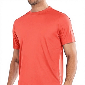 เสื้อยืดสีเขียวล้วนสำหรับผู้ชาย แขนสั้น คอกลม ทรงปกติ ผ้าฝ้ายผสม ถักทอ สีพื้น ใส่ได้ทุกวัน - Product Image 5