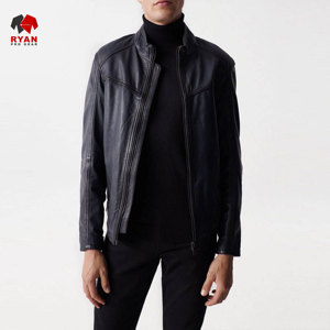 Veste en cuir sur mesure Ryan Pro Gear pour hommes avec logo personnalisé, design ODM - Product Image 1