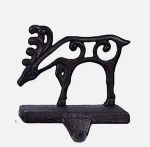 Vintage Style Solid Brass Angel And Reindeer Christmas <b>Stocking</b> Holders For Mantle Shelf Metal Christmas Decoration <b>Hangers</b> - Product Image 2