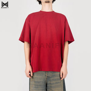 Proveedor Mayorista de Camisetas Streetwear Oversize Vintage con Efecto Desgastado por el Sol, de Algodón de Alto Gramaje, Teñidas en Prenda, Lisas, OEM - Product Image 2
