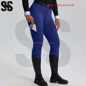 <b>Top</b> Trendy <b>Ladies</b> Equestrian Breeches Anti-Slip Grip Comfortable Durable Polyester/Spandex Riding Pants for Training Use Custom - Product Image 4