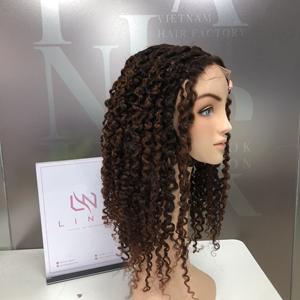 Perruque Lace Front Curly Birman Piano, Extensions de cheveux Cheveux humains bruts vietnamiens - Product Image 1