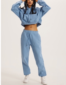 Conjunto de Ropa Deportiva Cálida de Color Sólido para Hombre y Mujer, Conjuntos de Ropa de Otoño e Invierno para Mujer, Sudadera con Cierre y Cuello Alto, Pantalones, Conjuntos Deportivos Cálidos - Product Image 1