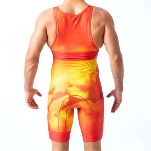Latest Powerlifting <b>Singlets</b> Unisex <b>Wrestling</b> <b>Singlet</b> Custom Doublets <b>Singlets</b> with Sublimation Men's Fighting Suit - Product Image 5