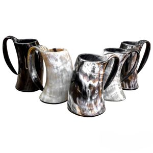 100% Premium Quality Handmade Polished Animal Style Double Wall <b>Large</b> Capacity Buffalo Horn <b>Mug</b> Natural Craft Product Set of 3 - Product Image 4