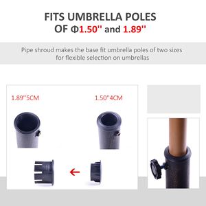 Support de parasol en résine à motif décoratif magnifique de 18 pouces, capacité de 26 lb, support de parasol de marché, installation facile, diamètre de 1,5 pouce - Product Image 5