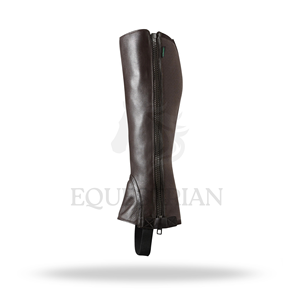 Horse Riding Leather <b>Half</b> <b>Chaps</b> Customized Equestrian Premium Leather <b>Chaps</b> for Training Riding and Competition Use - Product Image 3